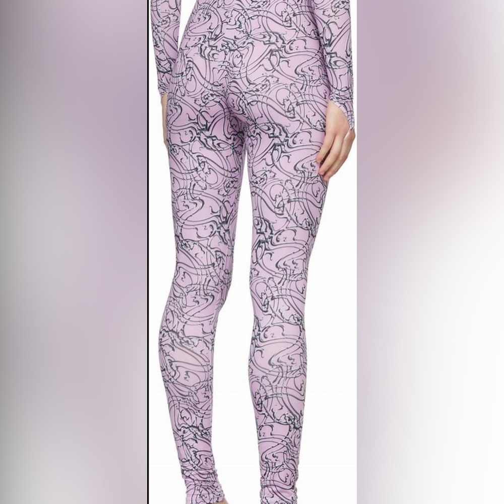 Women's Pink Patterned Leggings